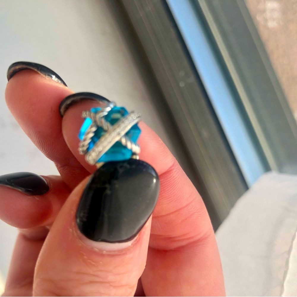 David Yurman blue topaz earrings